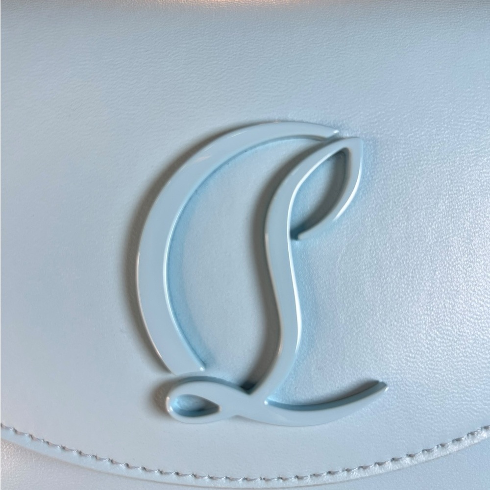 Christian Louboutin Loubi54 Small Leather Crossbody Bag Mint / Light Blue Color - Picture 3 of 15